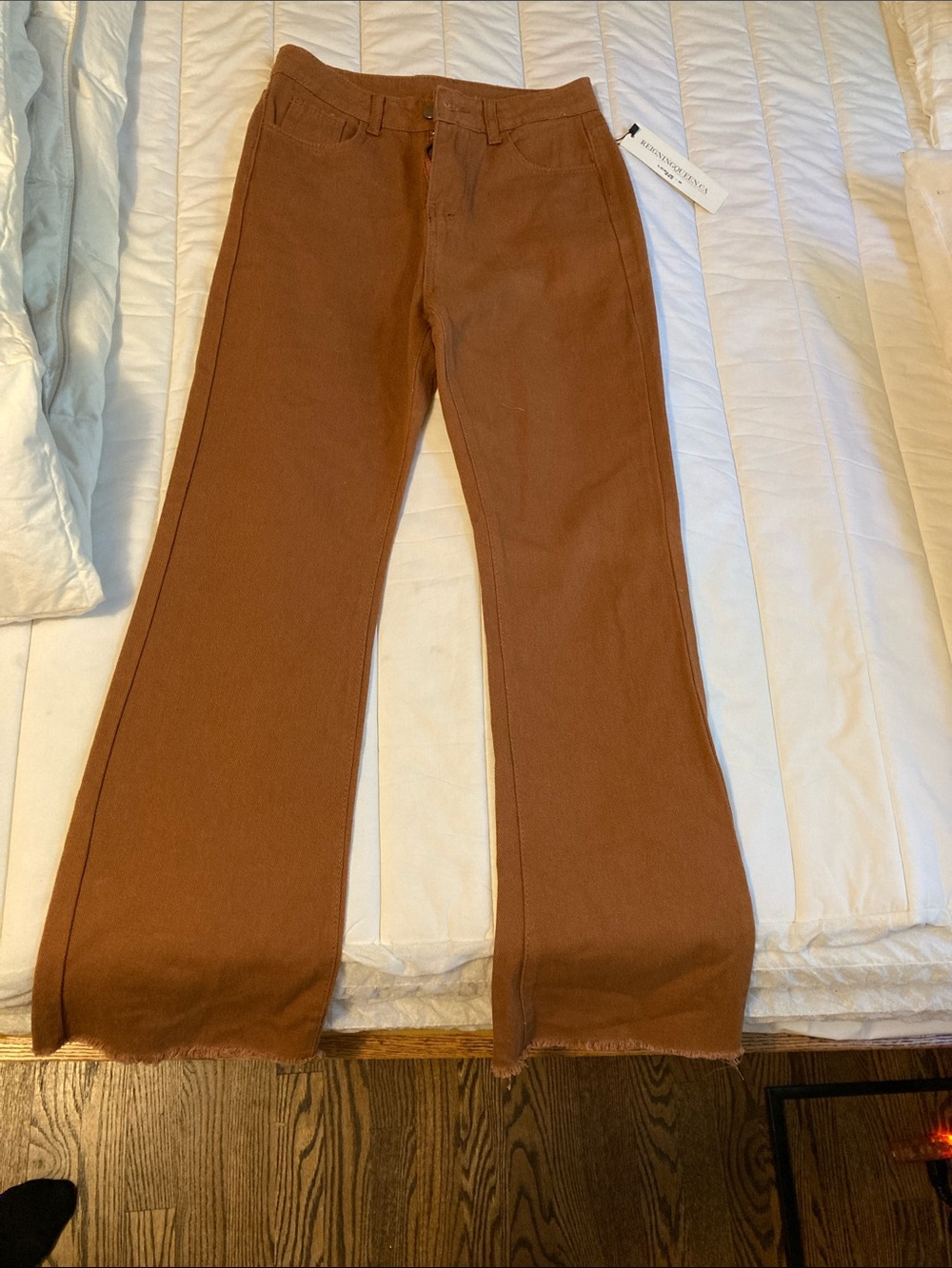 Reigning Champ Rust Brown Wide-Leg Jeans